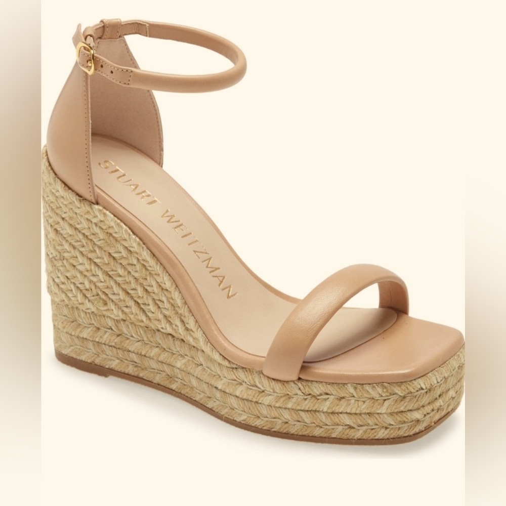 Stuart Weitzman Nudist Espadrille Wedge - Size 10.5